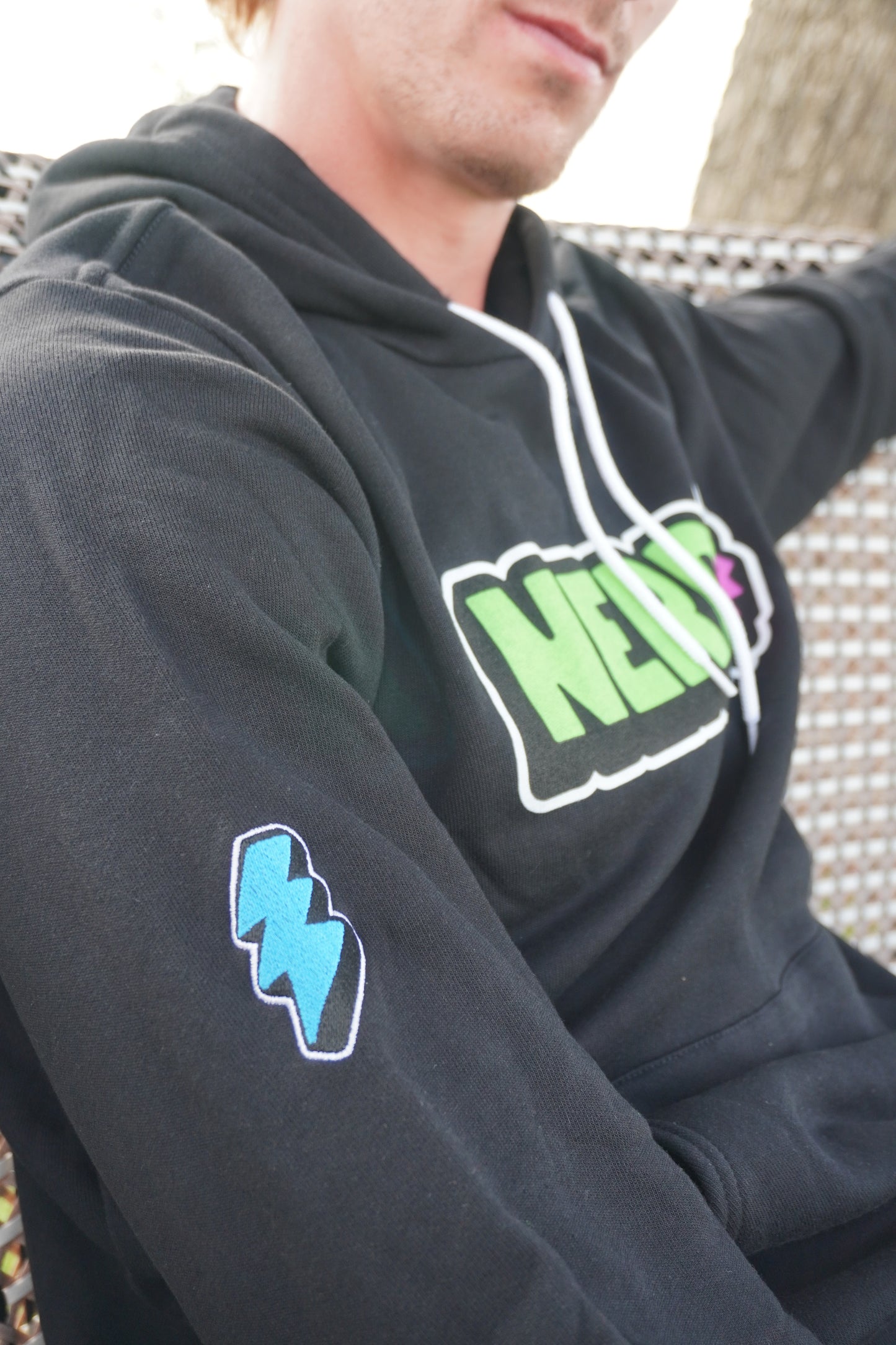 Nerd HQ Distressed Staple Sponge Fleece Pullover Hoodie