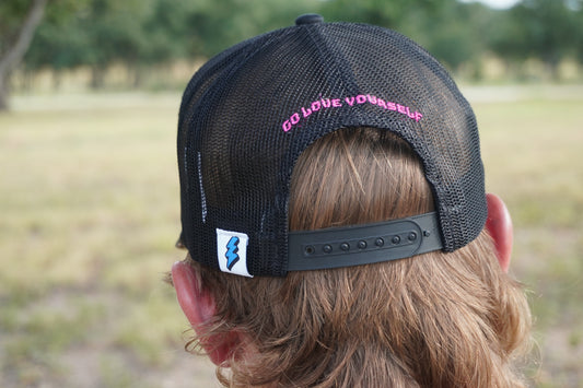 NerdHQ Go Love Yourself Primary Logo Hats