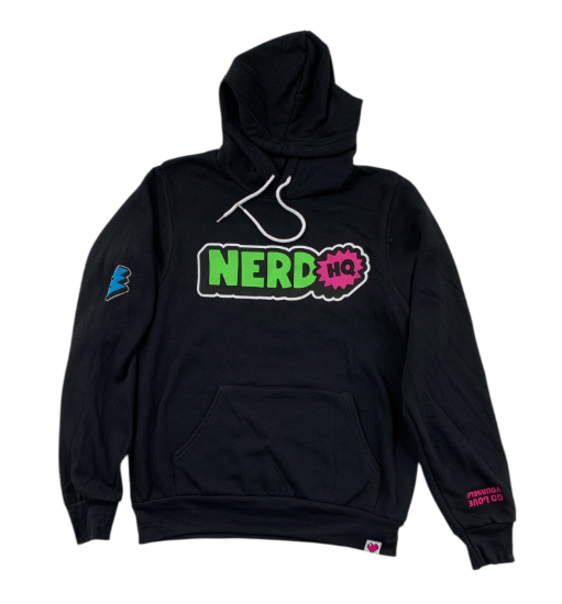 Nerd HQ Distressed Staple Sponge Fleece Pullover Hoodie