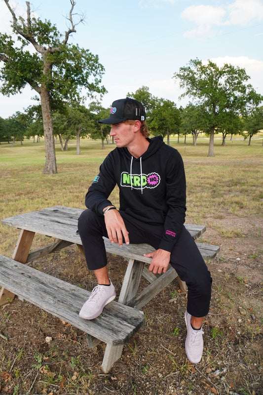 Nerd HQ Distressed Staple Sponge Fleece Pullover Hoodie